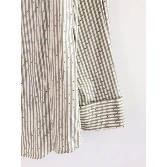 Paul Smith | Slim Fit Stripe Dress Shirt Mens Size 16 Gray Button Front Cotton - Picture 4 of 6